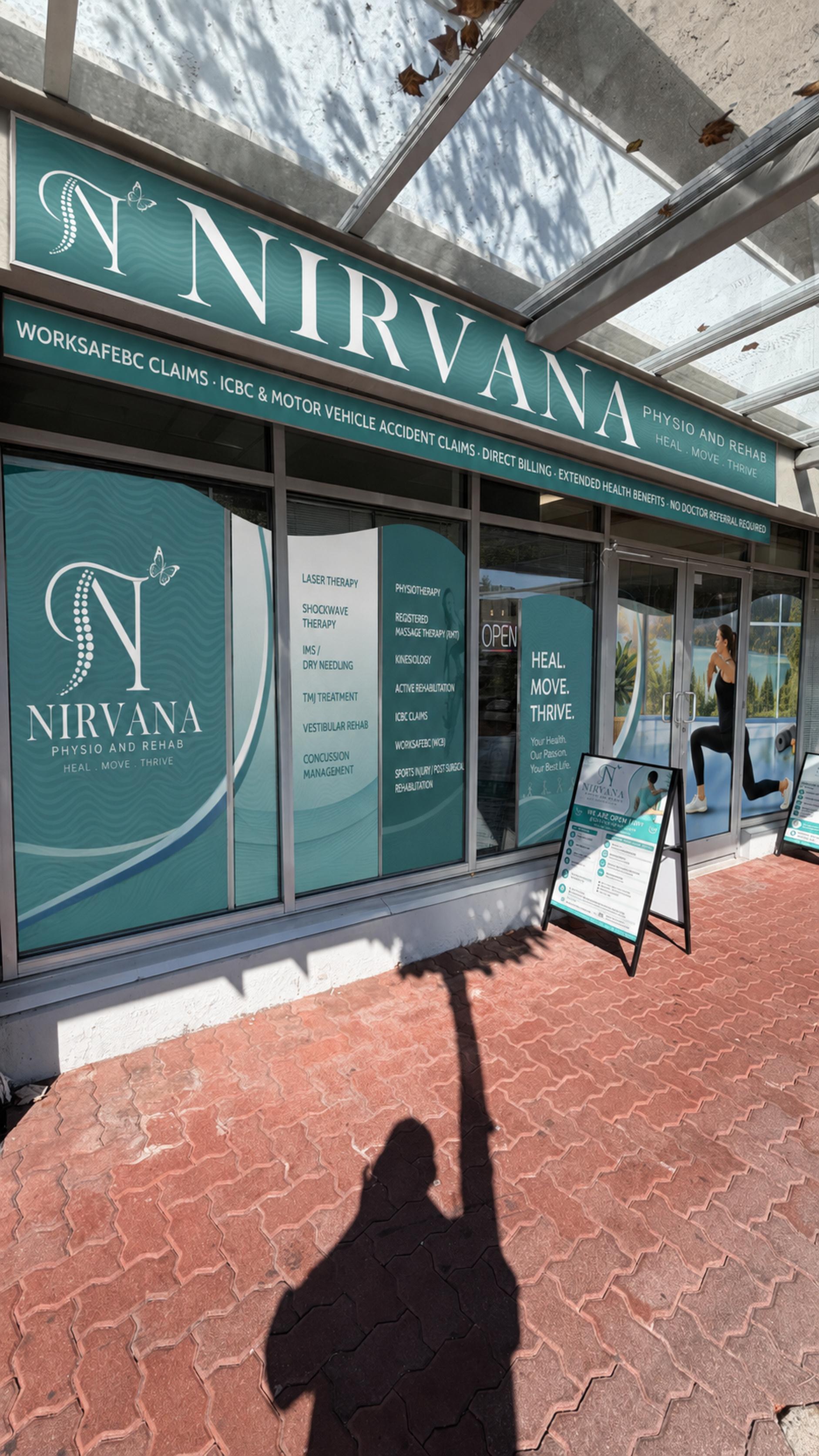 Nirvana Physio and Rehab storefront on 137 Street, Surrey